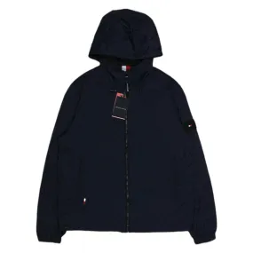 Tommy Hilfiger Blue Hooded Windbreaker Jacket