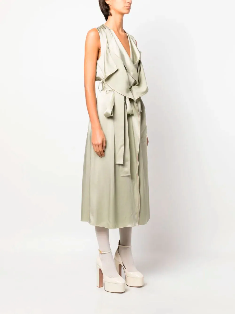 Trench midi dress