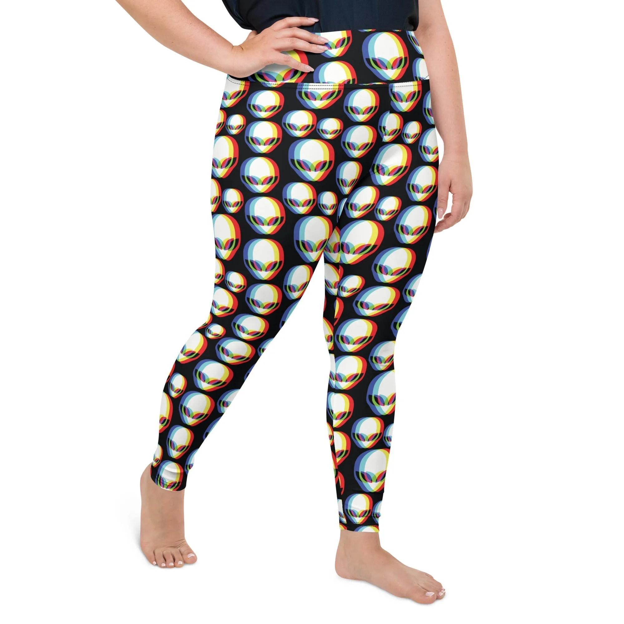 Trippy Alien Plus Size Leggings