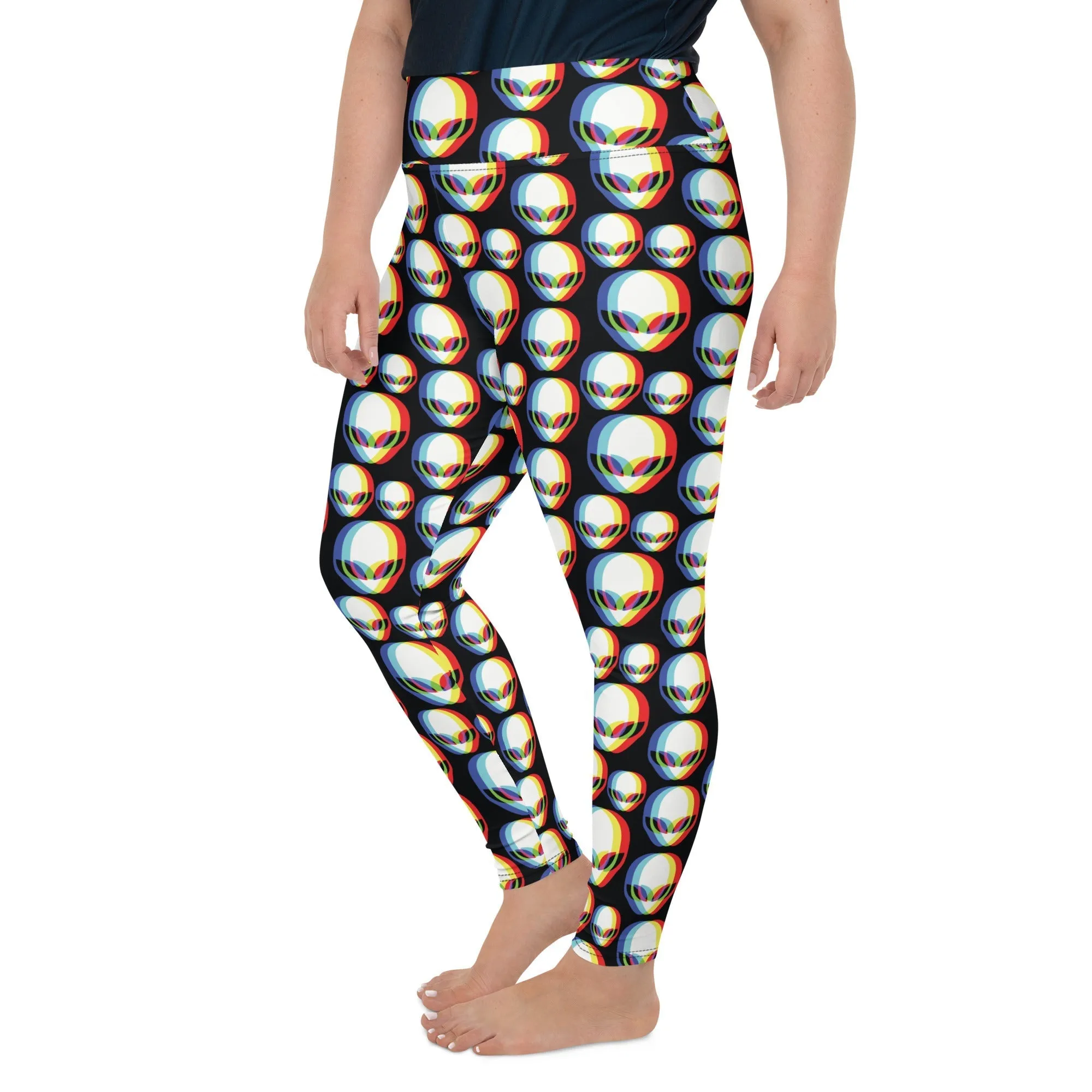 Trippy Alien Plus Size Leggings