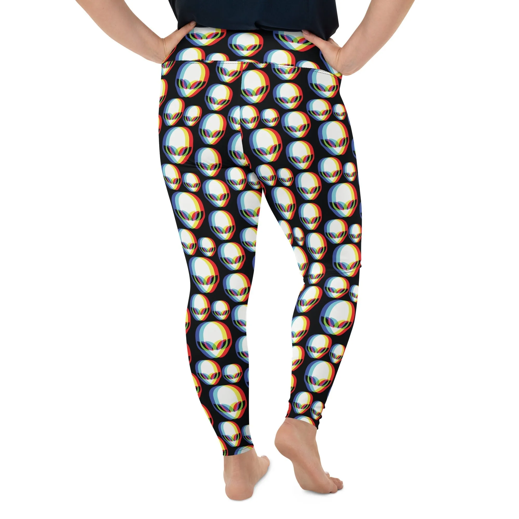 Trippy Alien Plus Size Leggings