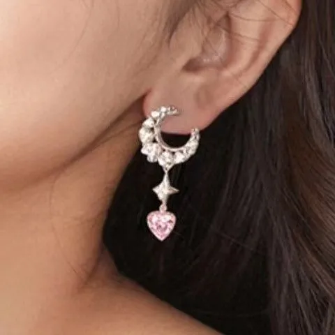 U Are My Moon and Heart Earring MK18736