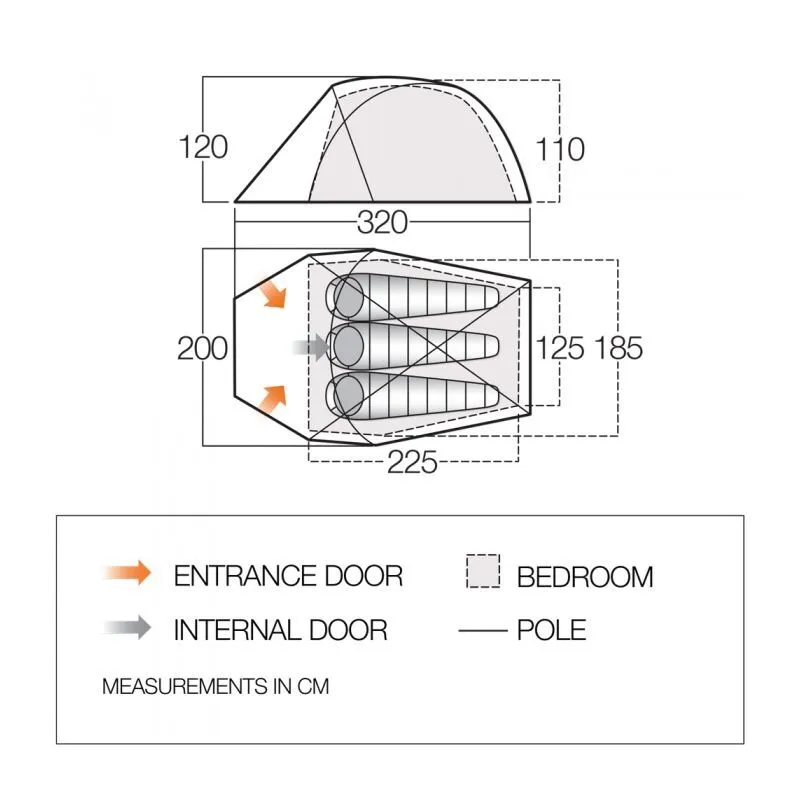 Vango  Mirage Pro 300 - Tenda da campeggio