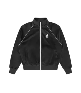 VELOUR TRACK TOP - BLACK