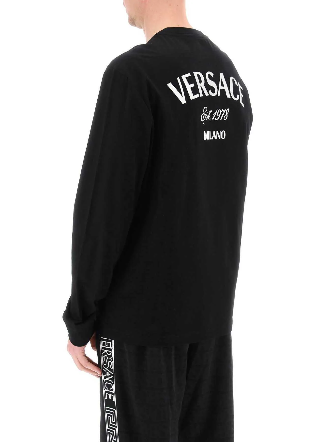 VERSACE  |Versace Milano Stamp Long-Sleeved T-Shirt