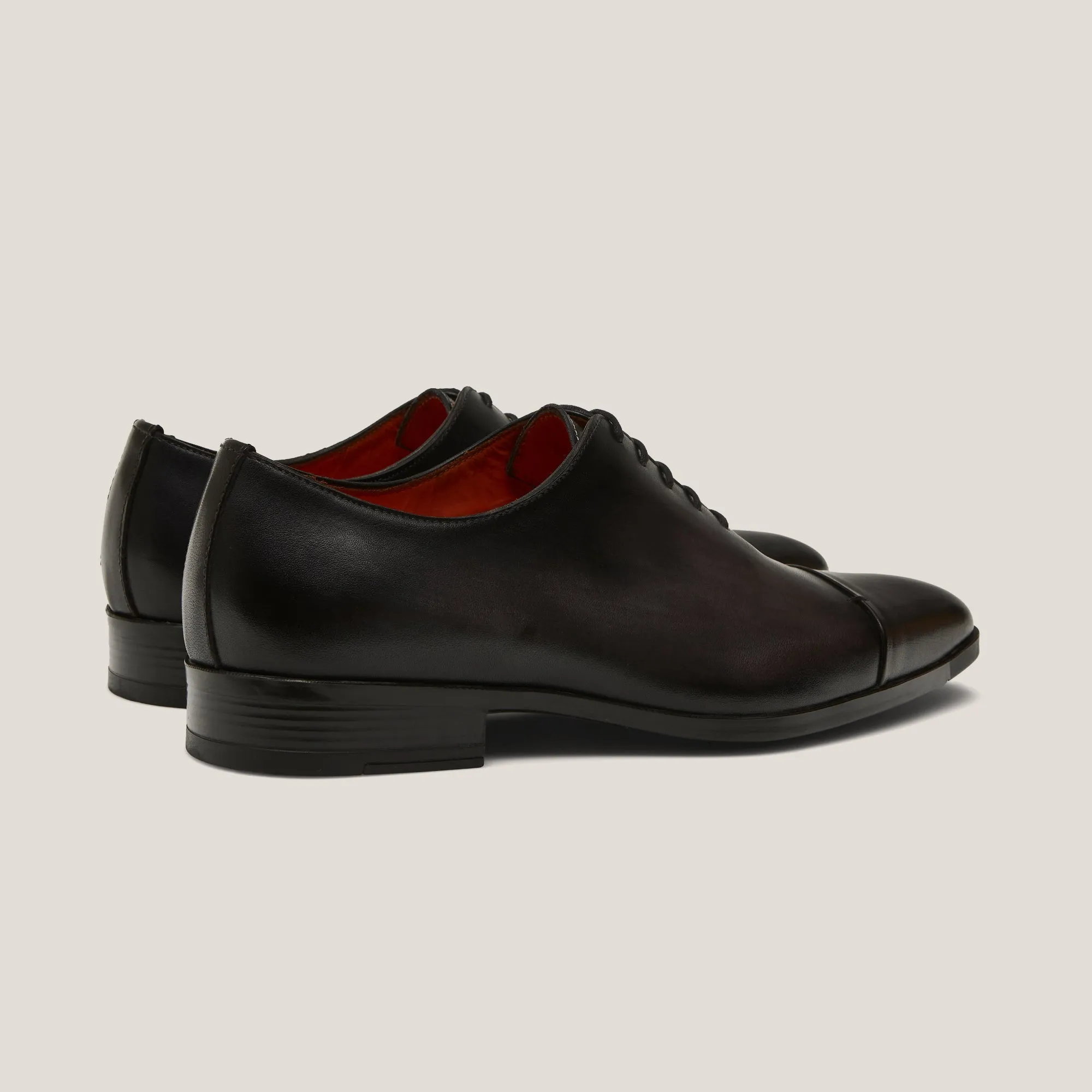 Vicenza Dark Grey Patina Leather Oxford Shoes