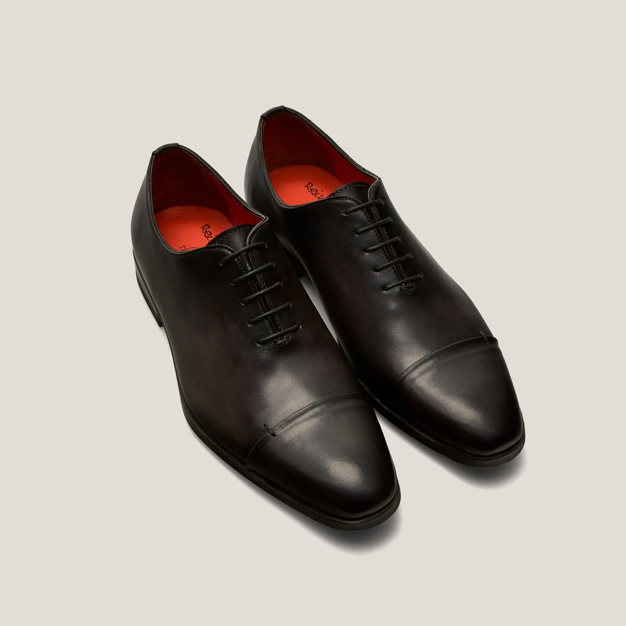 Vicenza Dark Grey Patina Leather Oxford Shoes