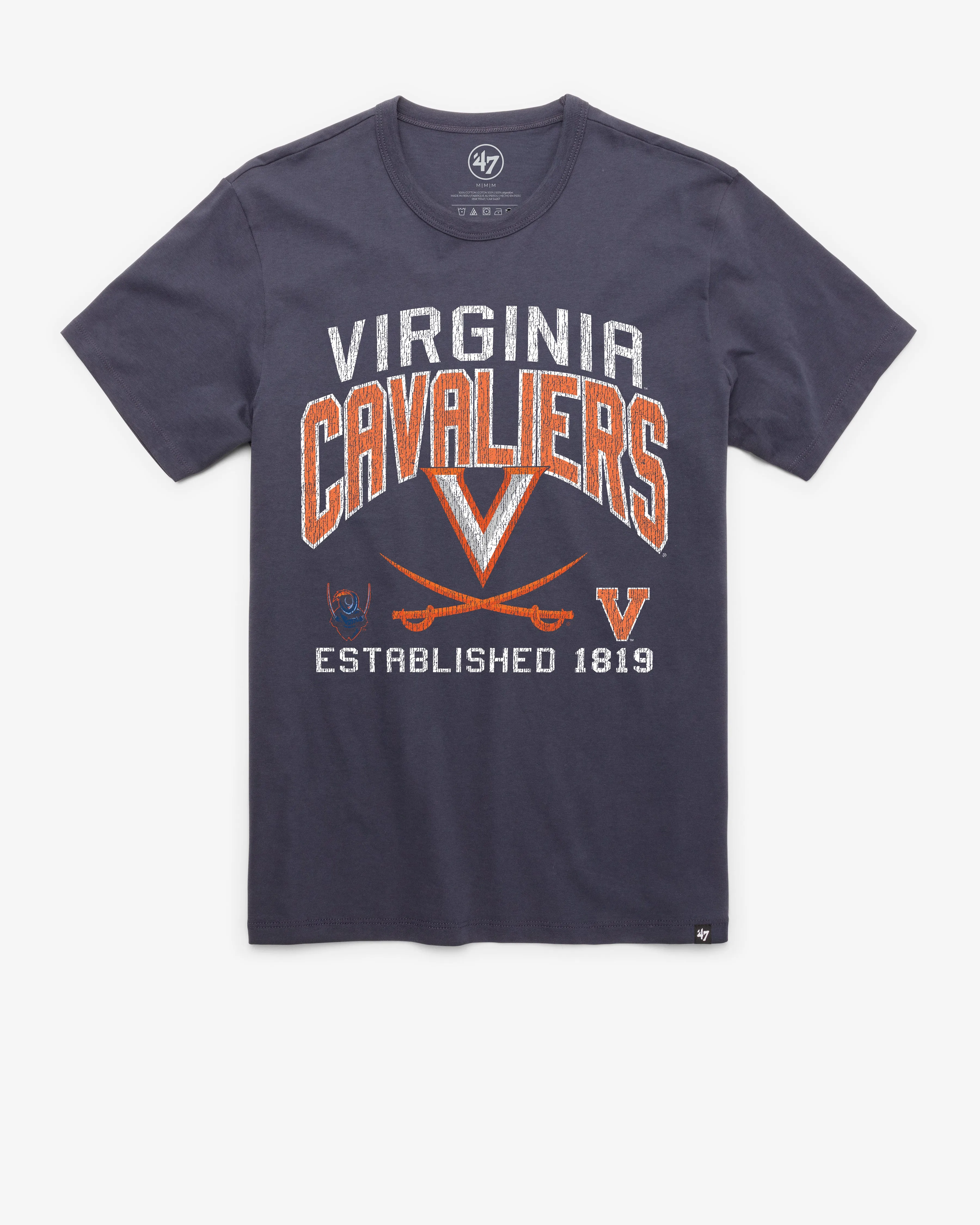 VIRGINIA CAVALIERS TURNED UP '47 FRANKLIN TEE