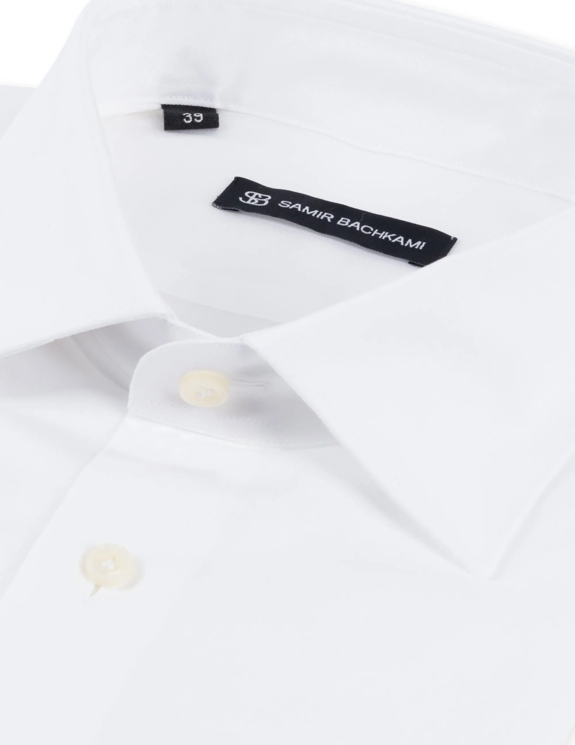 White Fine Stretch Slim Fit Shirt