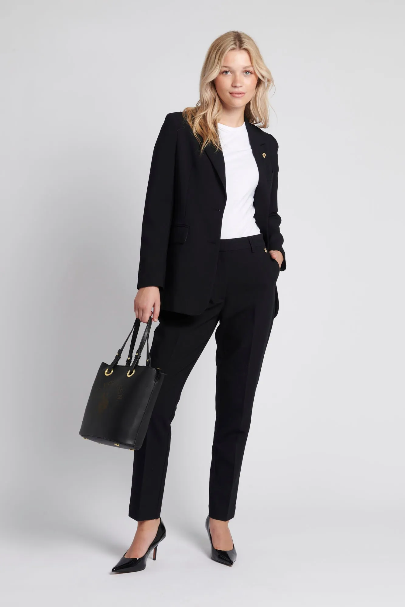 Womens Skinny Leg Trouser in Black