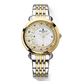 Women's Watch Japan Quartz 18K Vintage Fashion Wristwatch Butterfly Buckle Stainless Steel Strap