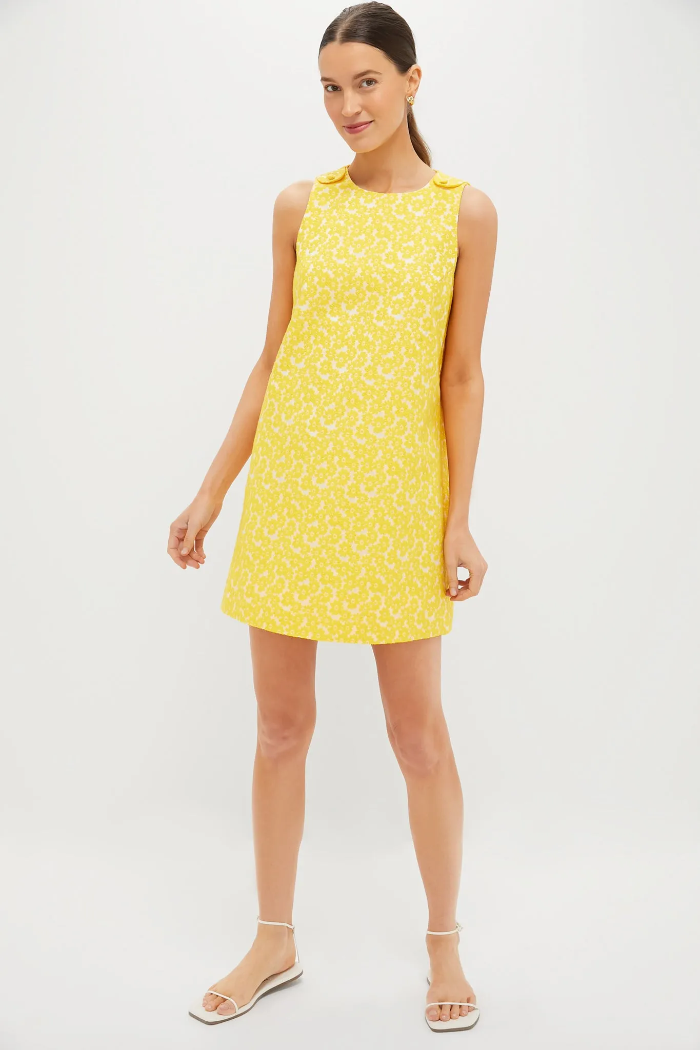 Yellow Daisy Jacquard Grace Dress