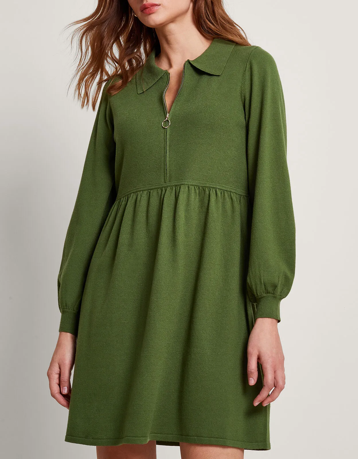 Zelda Zip Dress Green