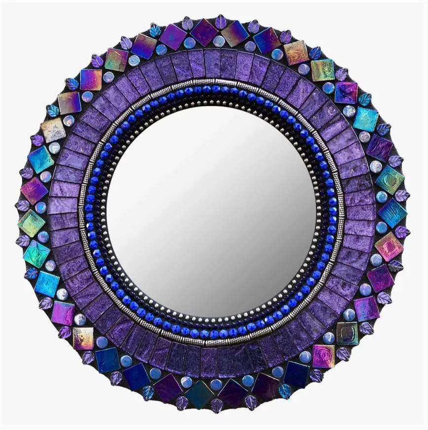 Zetamari Mosaic Artworks - 10 Round Mirror (Magic)